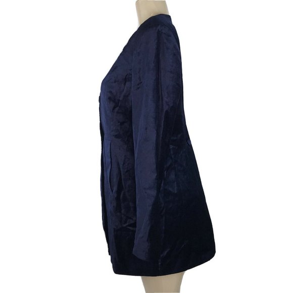CAbi The Entrance Coat Velvet Buttons Blue #3489 - Picture 8 of 11